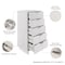 Manhattan Comfort Granville Tall 23.62 Narrow Dresser in White DR-5001 - alternate 3
